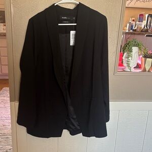 Torrid Deep Black Shawl Collar Blazer